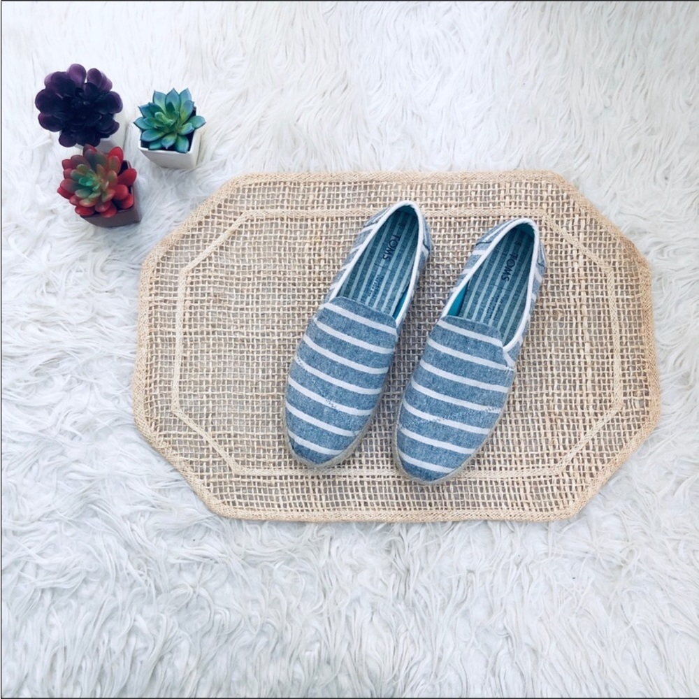 Toms Striped Espadrille Flats